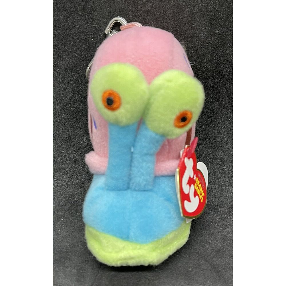 TY MR. KRABS the BEANIE BABY KEY CLIP - MINT with MINT TAGS (RARE METAL CLIP)